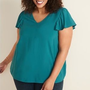 OldNavy V-Neck Flutter Sleeve Plus Size Blouse 3X